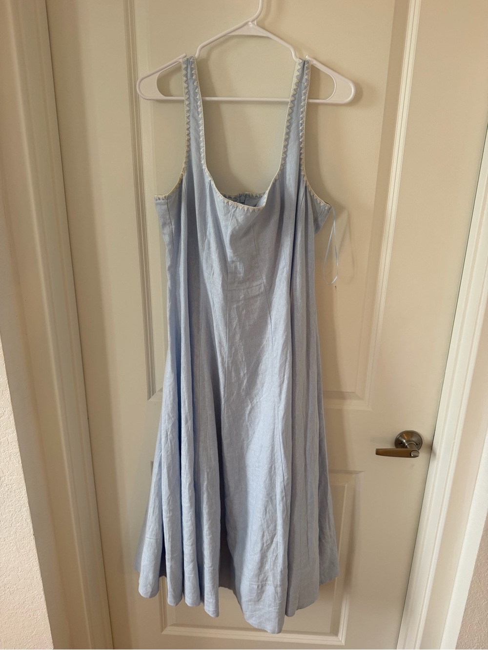 Christian Lacroix Light Blue Sundress with Scalloped Straps